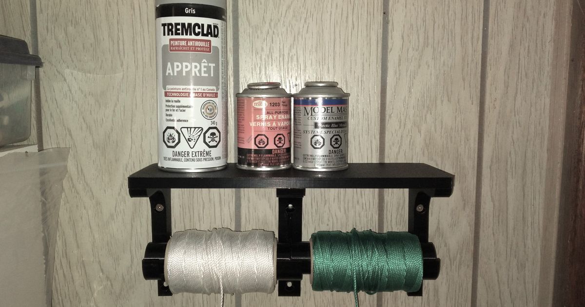 String Spool Holder Shelf by MadP 3D | Download free STL model ...