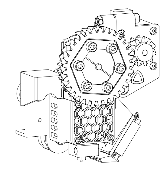 Ender 3 Geared Extruder (mostly stock parts)