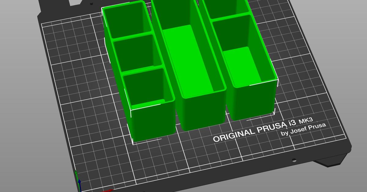 Gridfinity Modified 1x3x55 by yellow.bad.boy Download free STL model