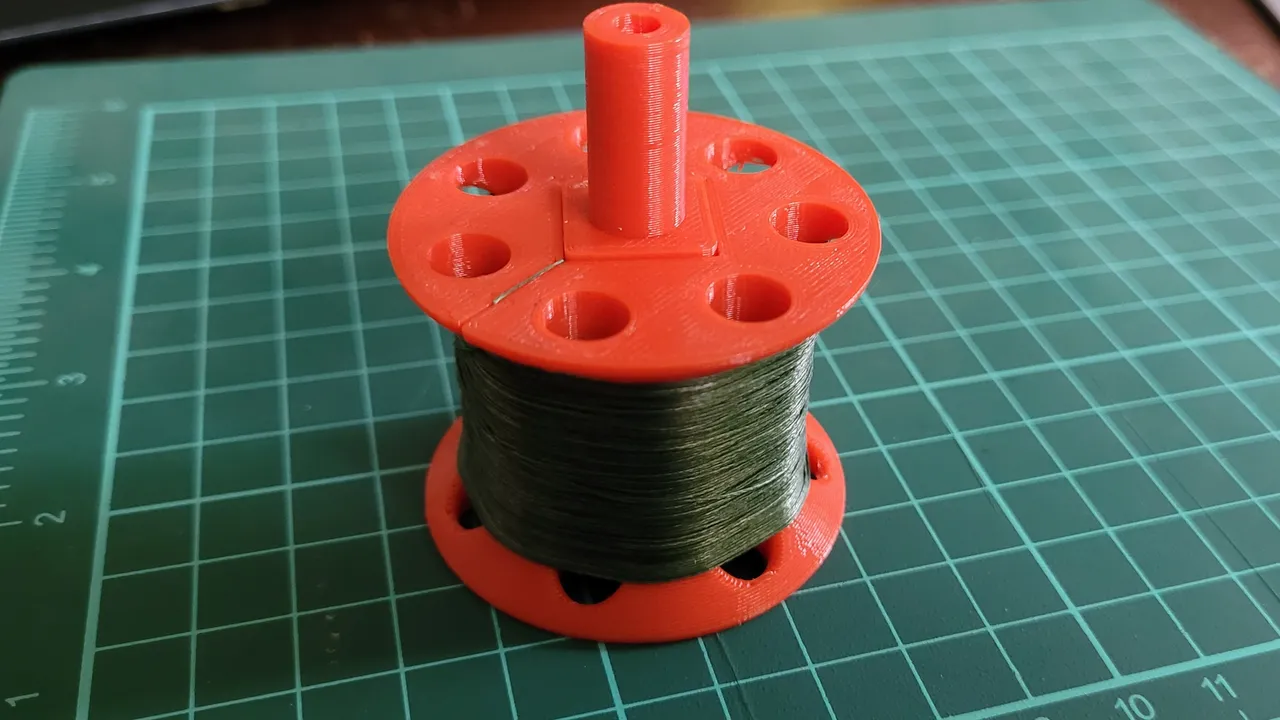 Fishing Line Spool and Drill Bit Attachment by JMoto84