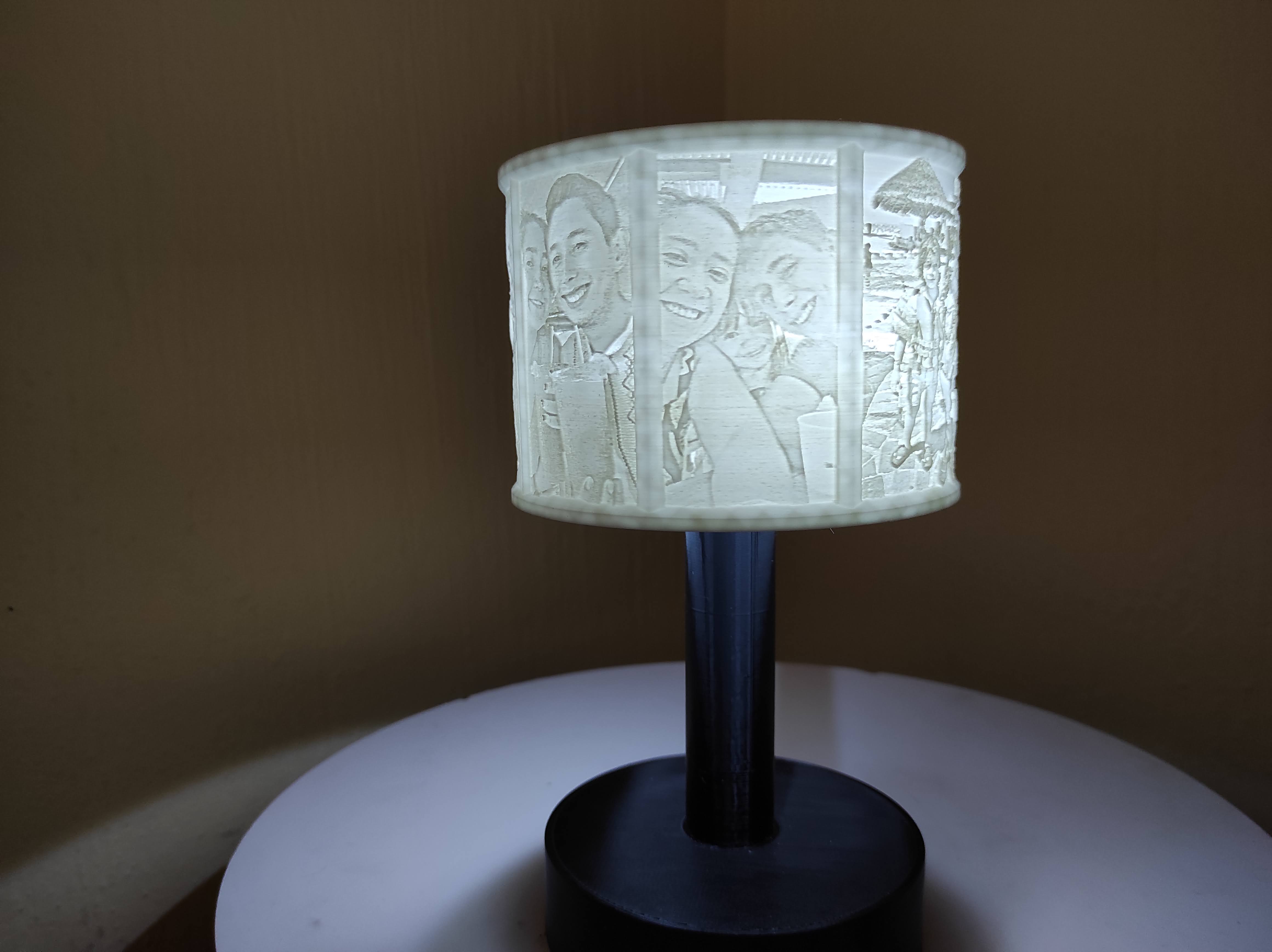 Lithophane lamp base by daniyace Download free STL model