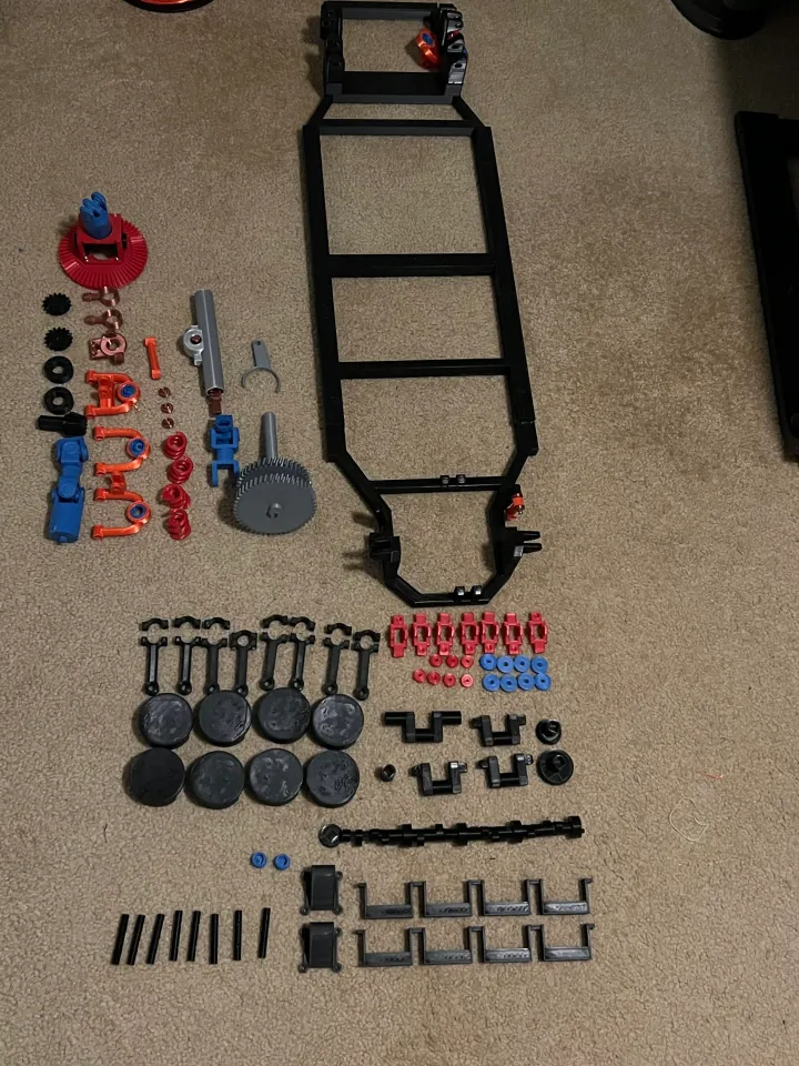 150+ Parts Mechanical Drag Car by 3dprintedparts | Download free STL ...