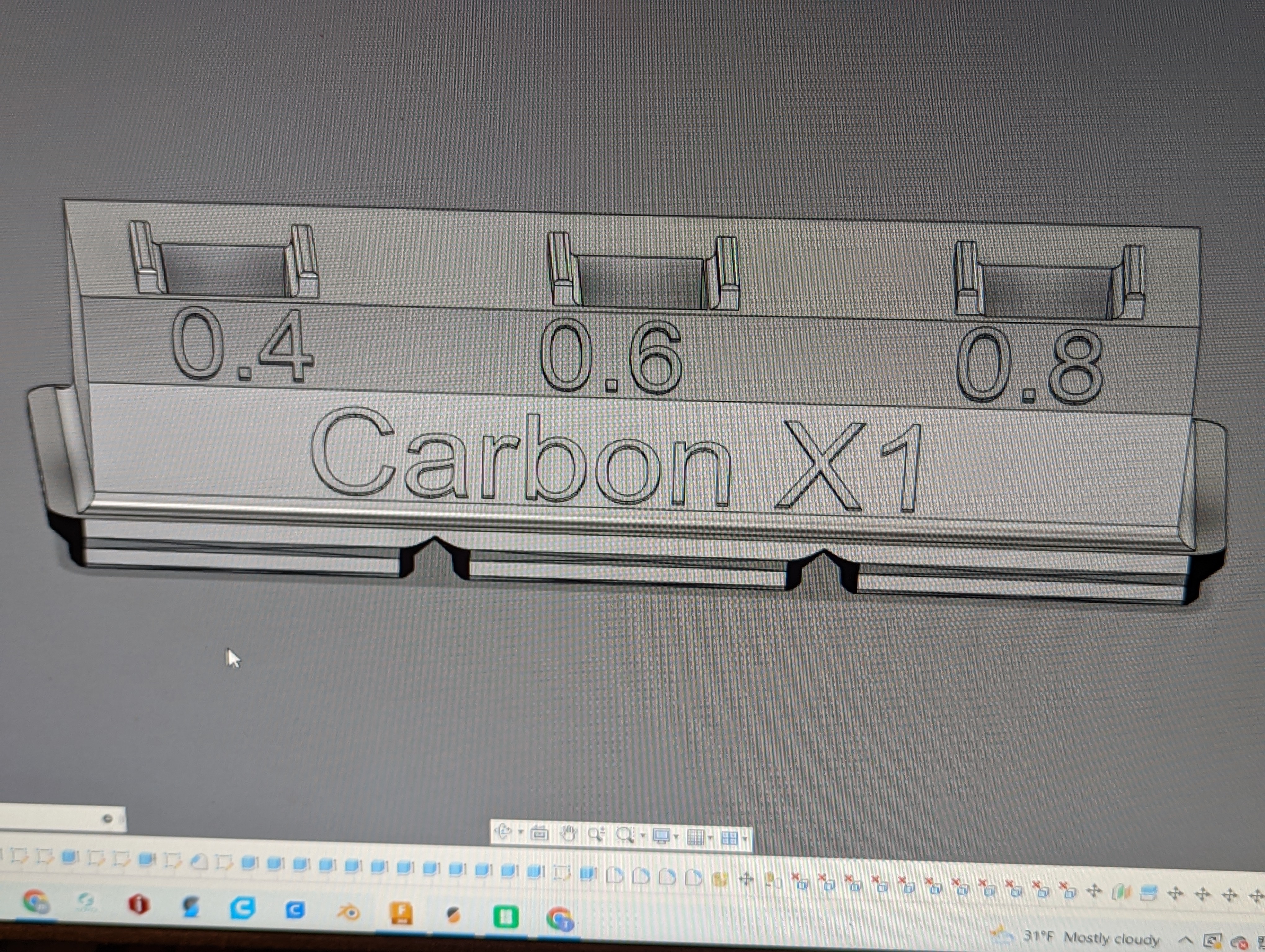 Gridfinity Bambulab Carbon X1 Nozzle Holder+ Extruder