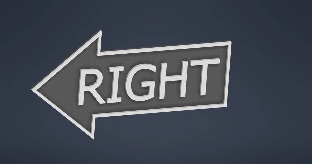 Reverse direction sign by cekpi7 Download free STL model