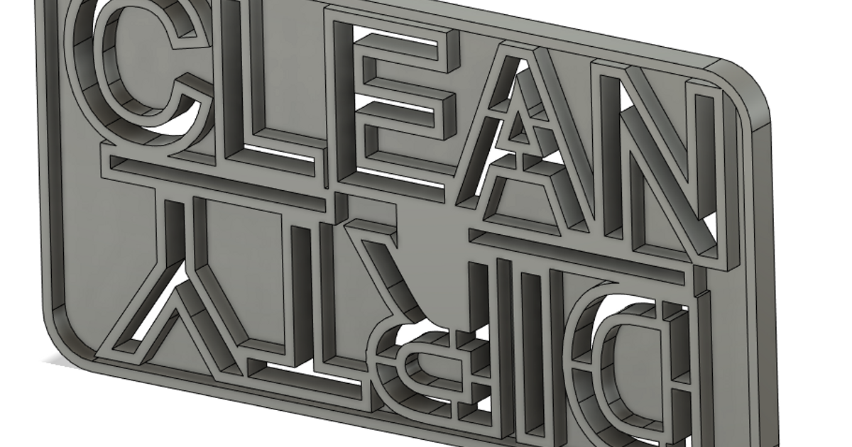 A clean/dirty magnet by Mape | Download free STL model | Printables.com