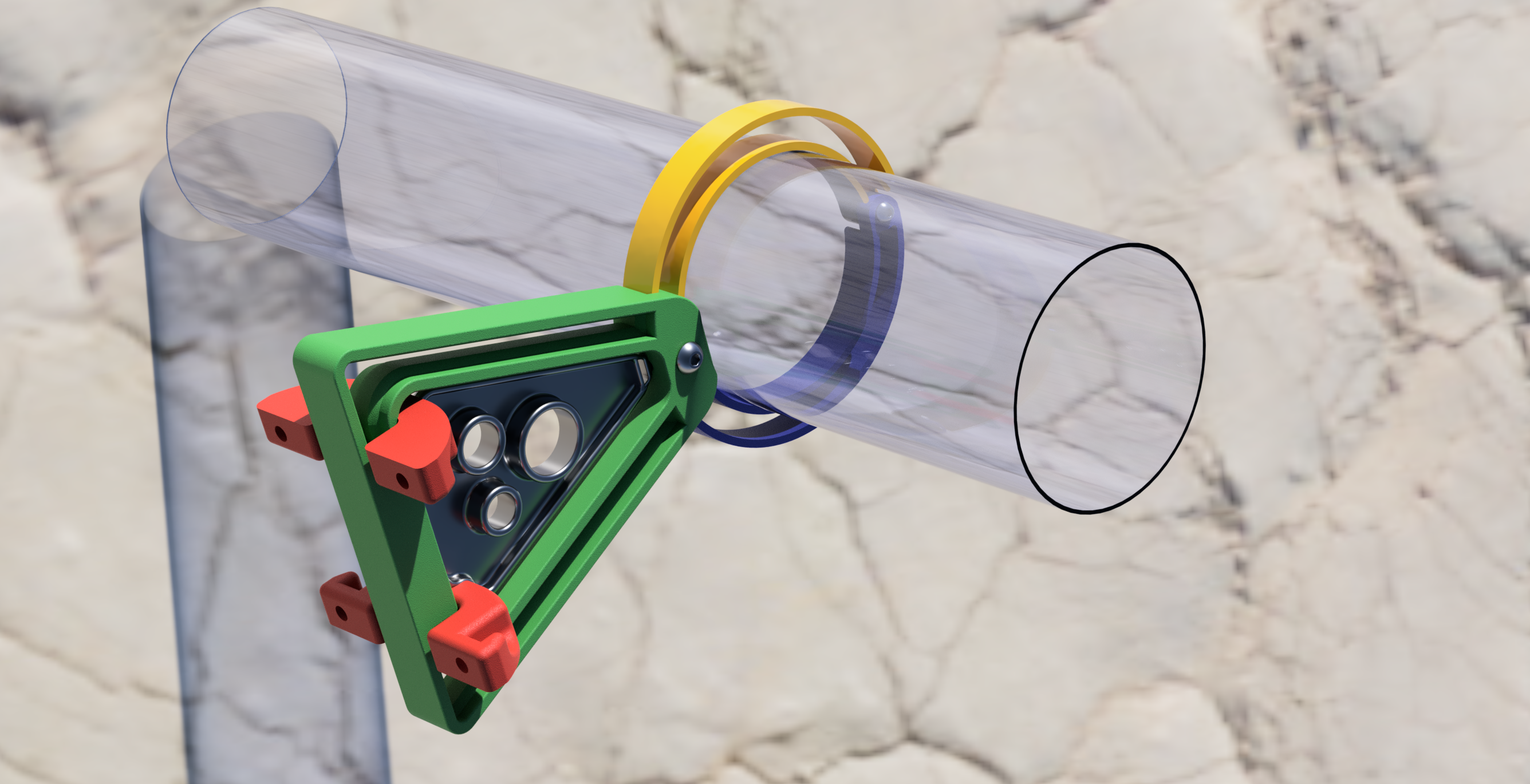 3d printable Fume extract  and cable mount with .step files