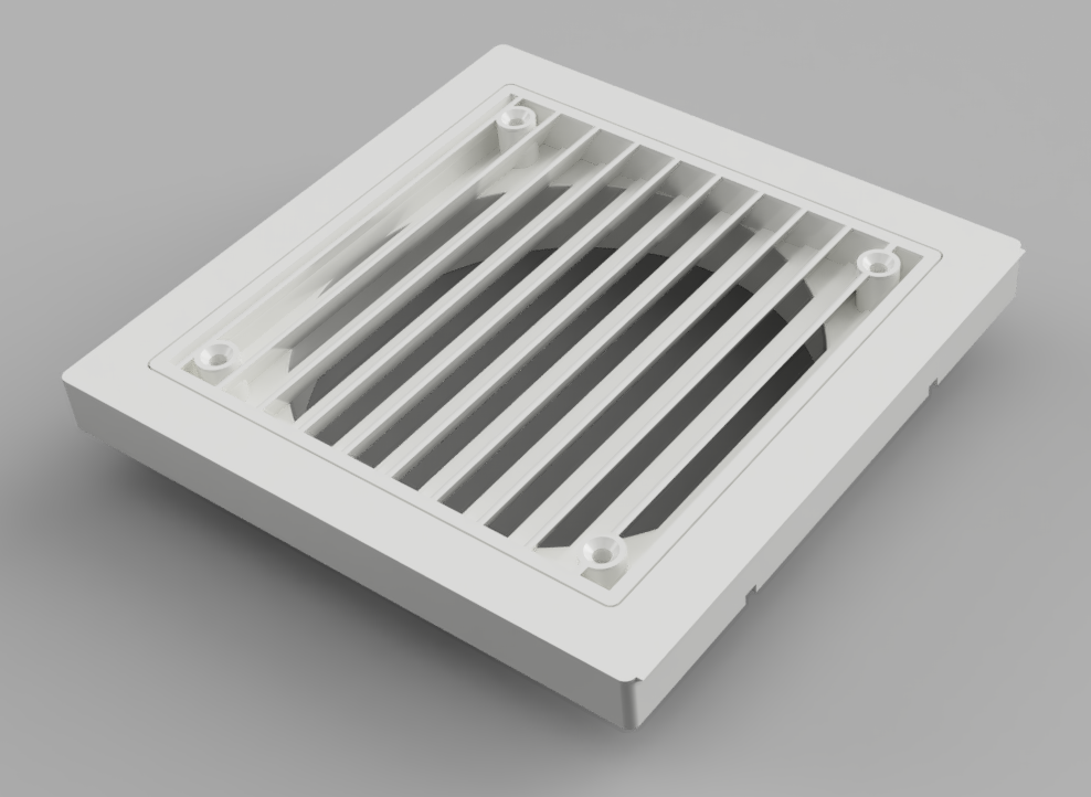 Miniatura 3 do modelo 3D ventilation grid with optional house number