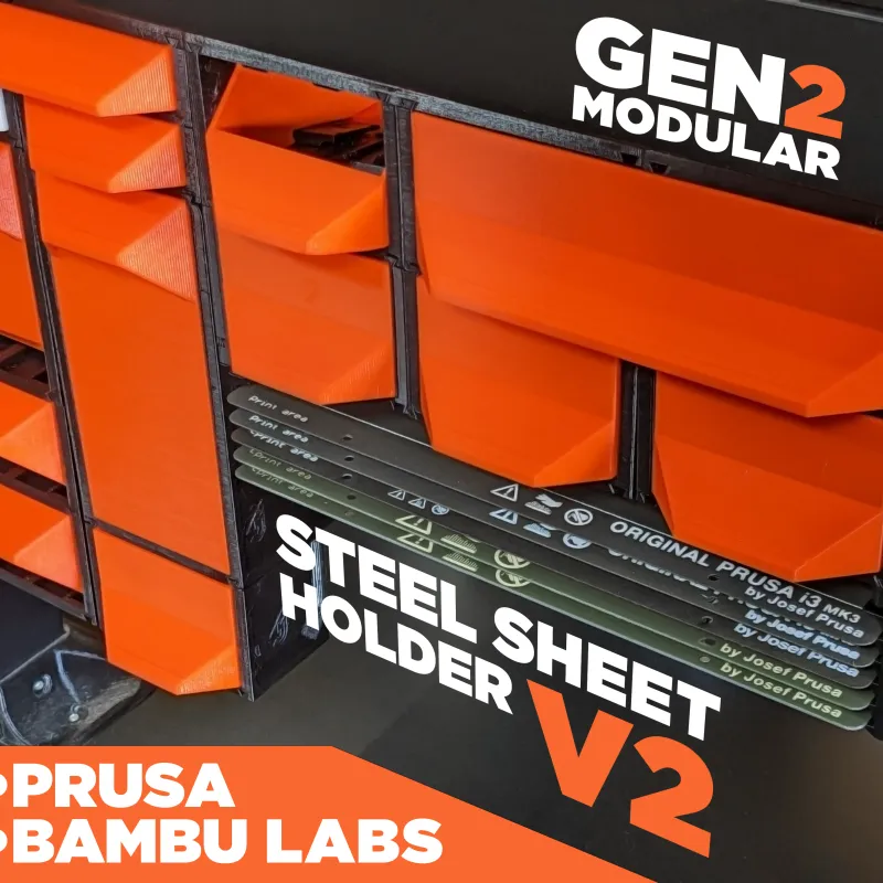 Prusa Steel Sheet Holder by iFreyz, Download free STL model