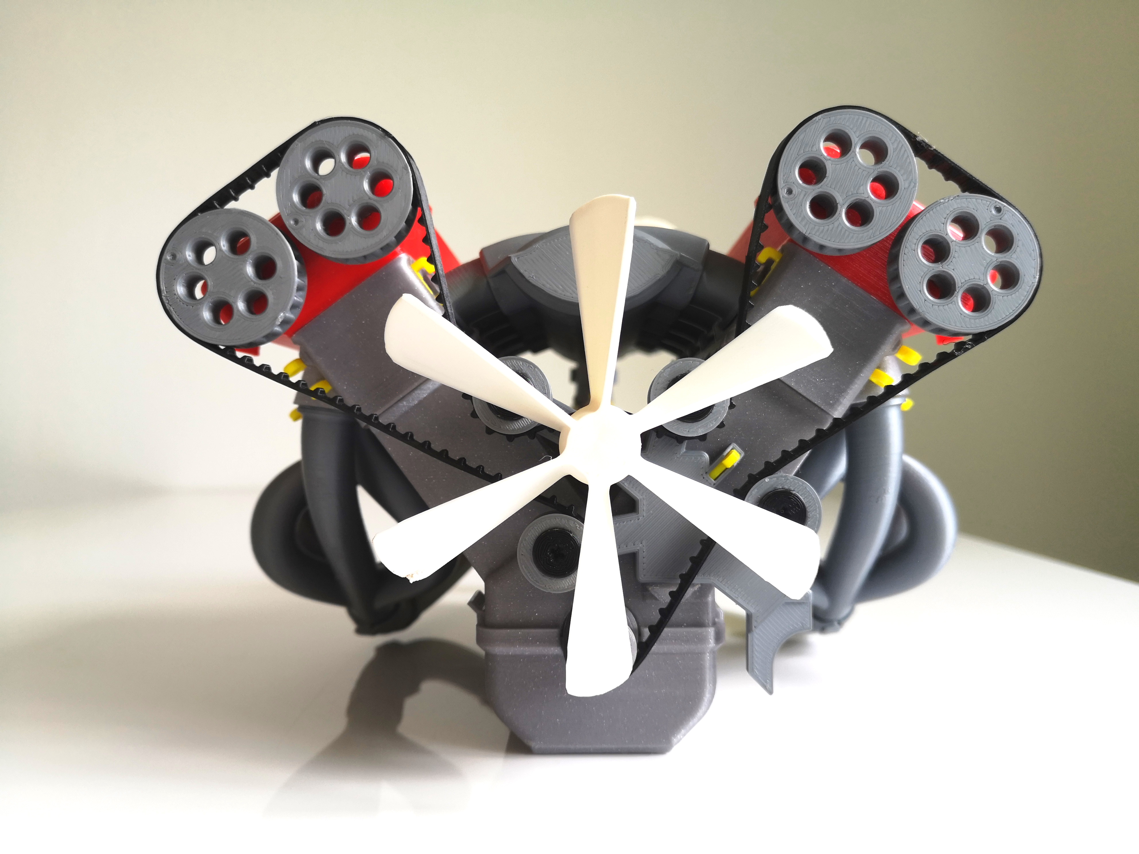 Miniatura 4 do modelo 3D V10 Engine Turbocharged working belt driven Model (printer optimized)
