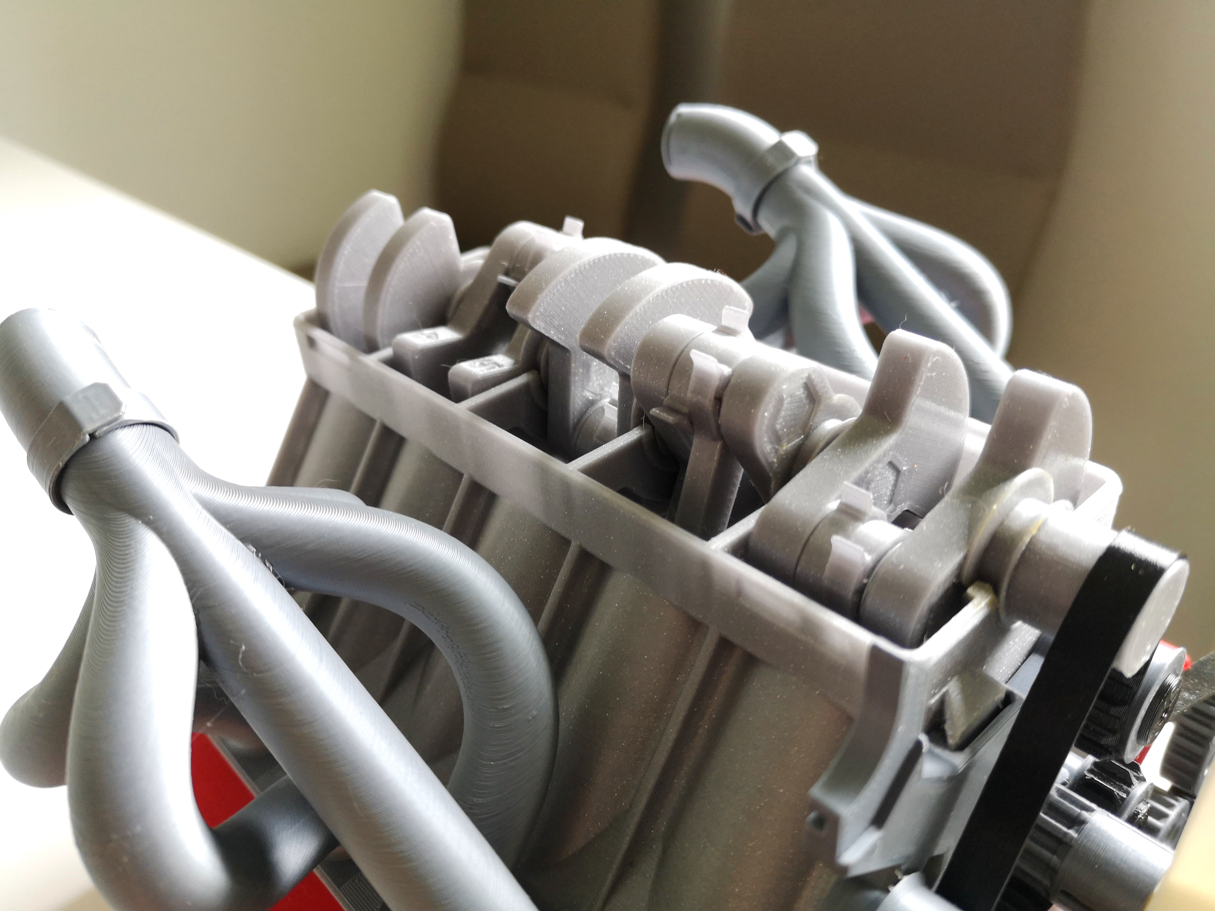 Miniatura 11 do modelo 3D V10 Engine Turbocharged working belt driven Model (printer optimized)