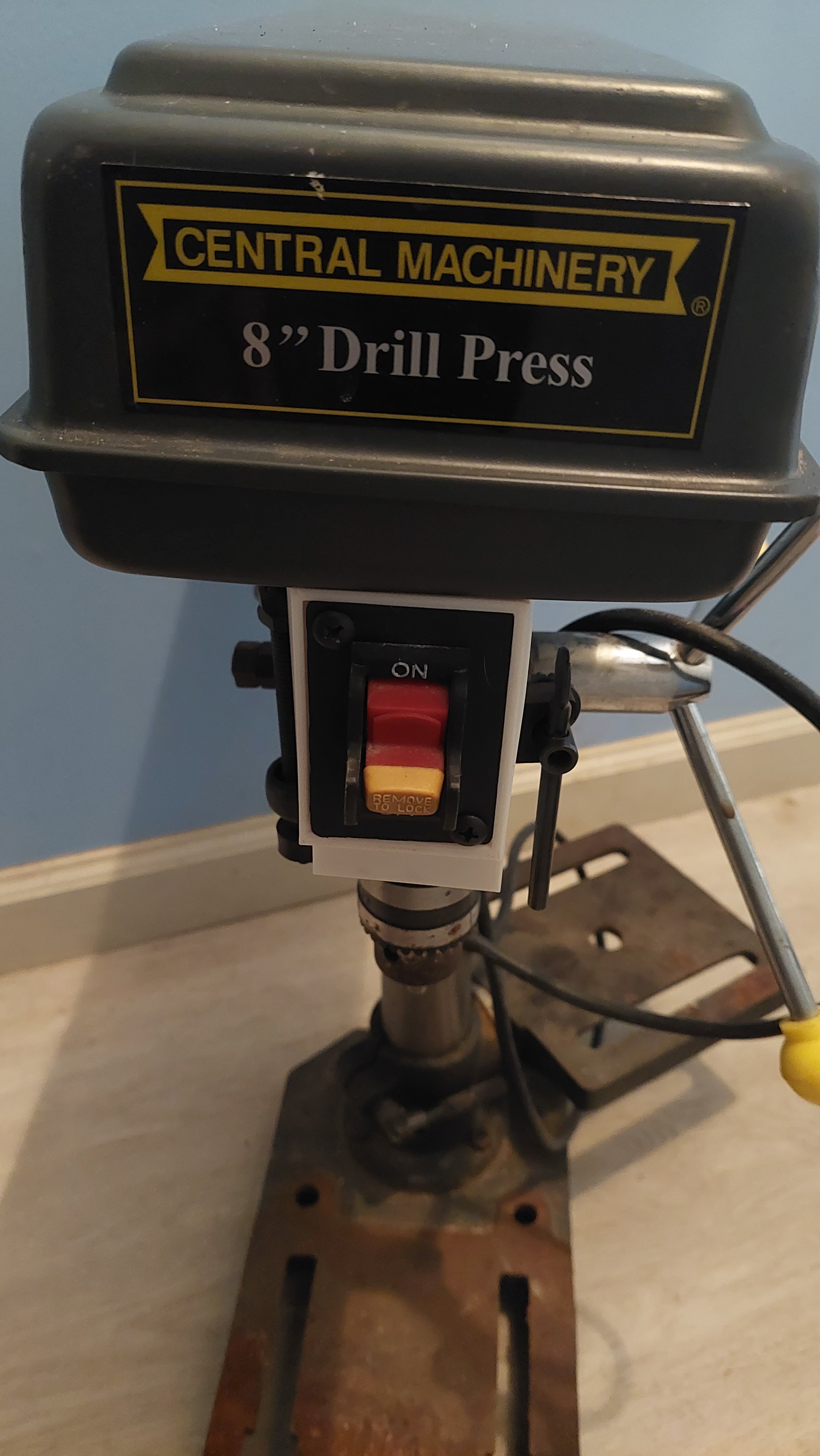 Switch cover for 8 inch drill press, harbor freight or similar style