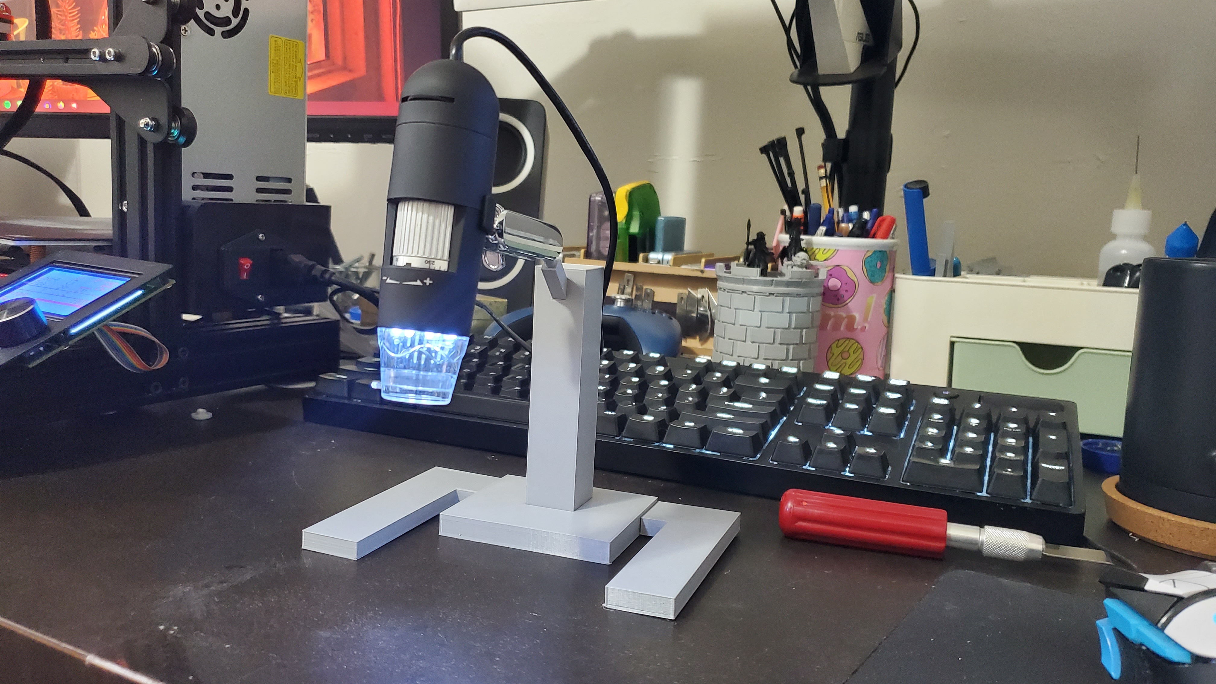 Fully Printable Digital Microscope Stand