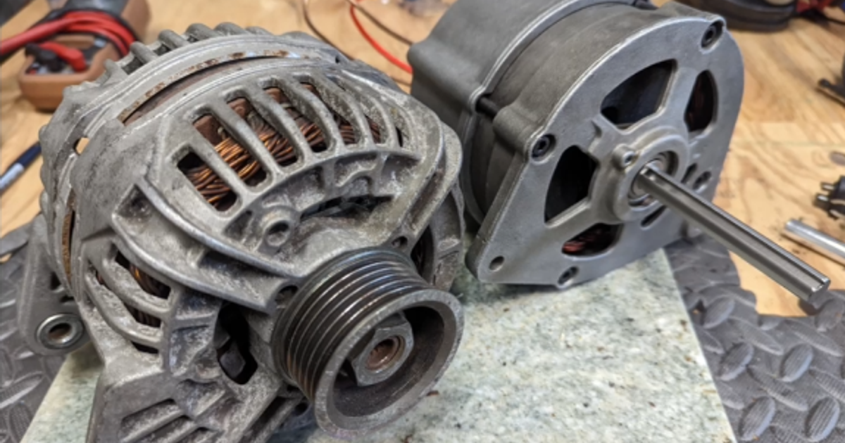 Alternator to BLDC Motor Conversion by Dad's Friendly Robot Co ...