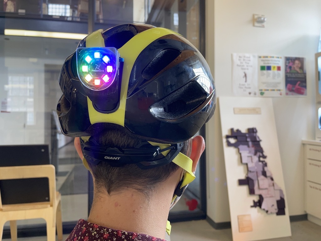 Magnetic Rainbow Tail-light for Bike Helmet Case