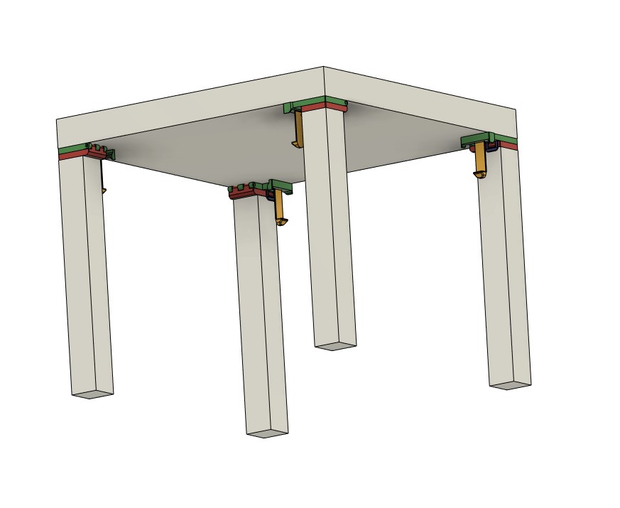 Miniatura 10 do modelo 3D Folding Leg IKEA LACK Table
