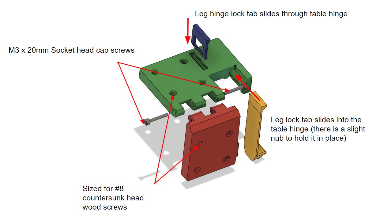 Miniatura 11 do modelo 3D Folding Leg IKEA LACK Table