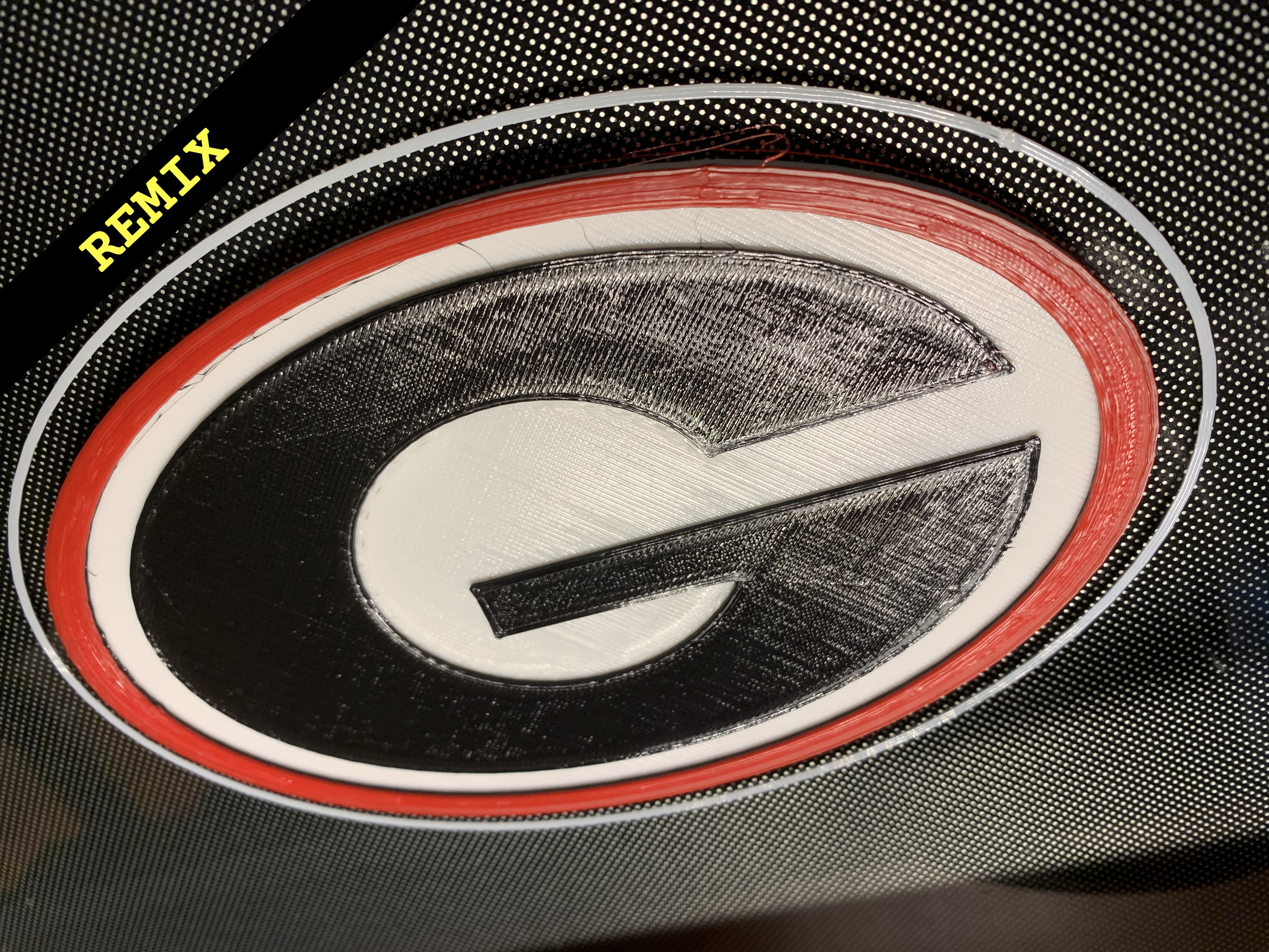 UGA Bulldogs logo remixed as coaster