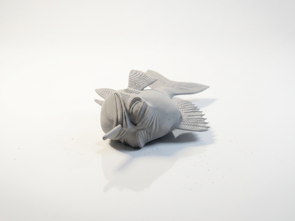 Smoking Fish Figurine Animal Sculpture 3D Printable