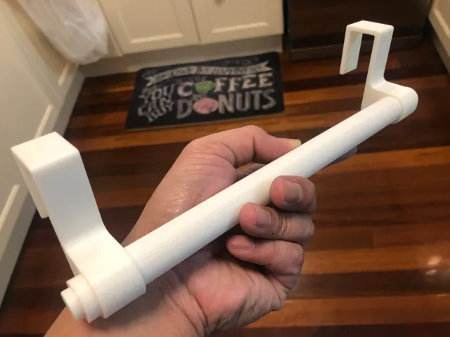 Over the door towel rack