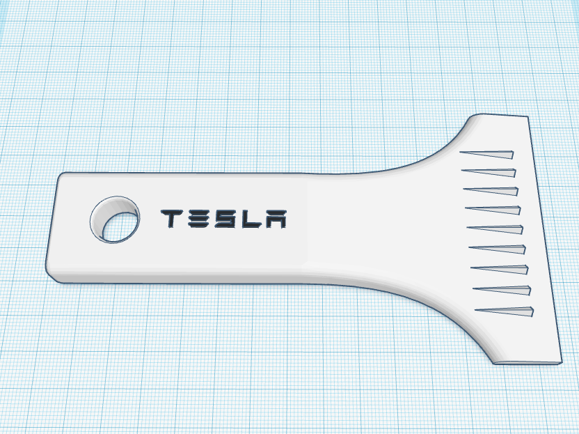 Ice scraper Tesla