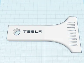 Ice scraper Tesla