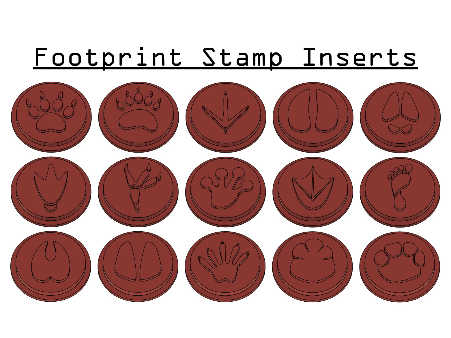 Footprint Stamp Inserts