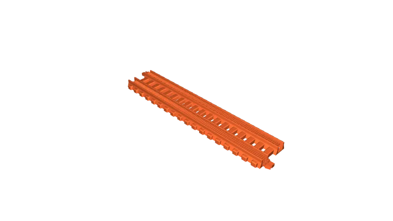 Straight train track section by Obeisance | Download free STL model ...