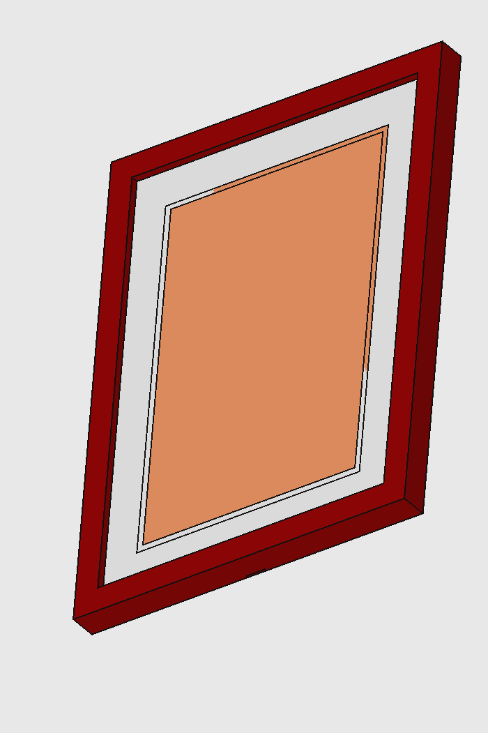 Picture Frame with mat, 10x15 cm, Portrait / Bilderrahmen mit ...