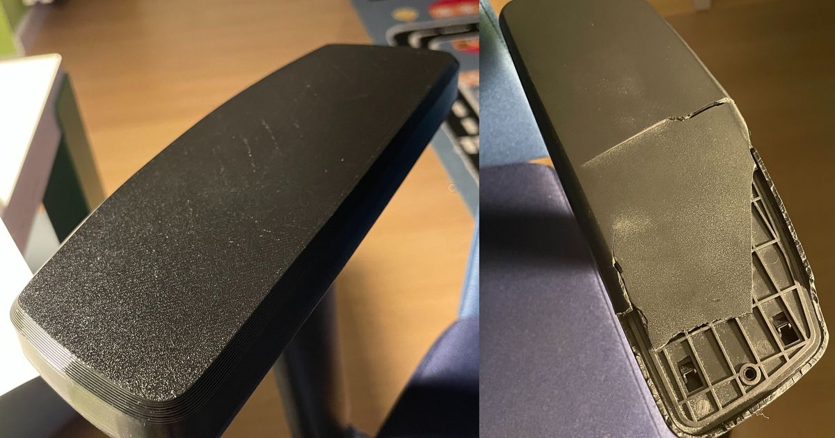 Office chair armrest fix by RobSmo Download free STL model