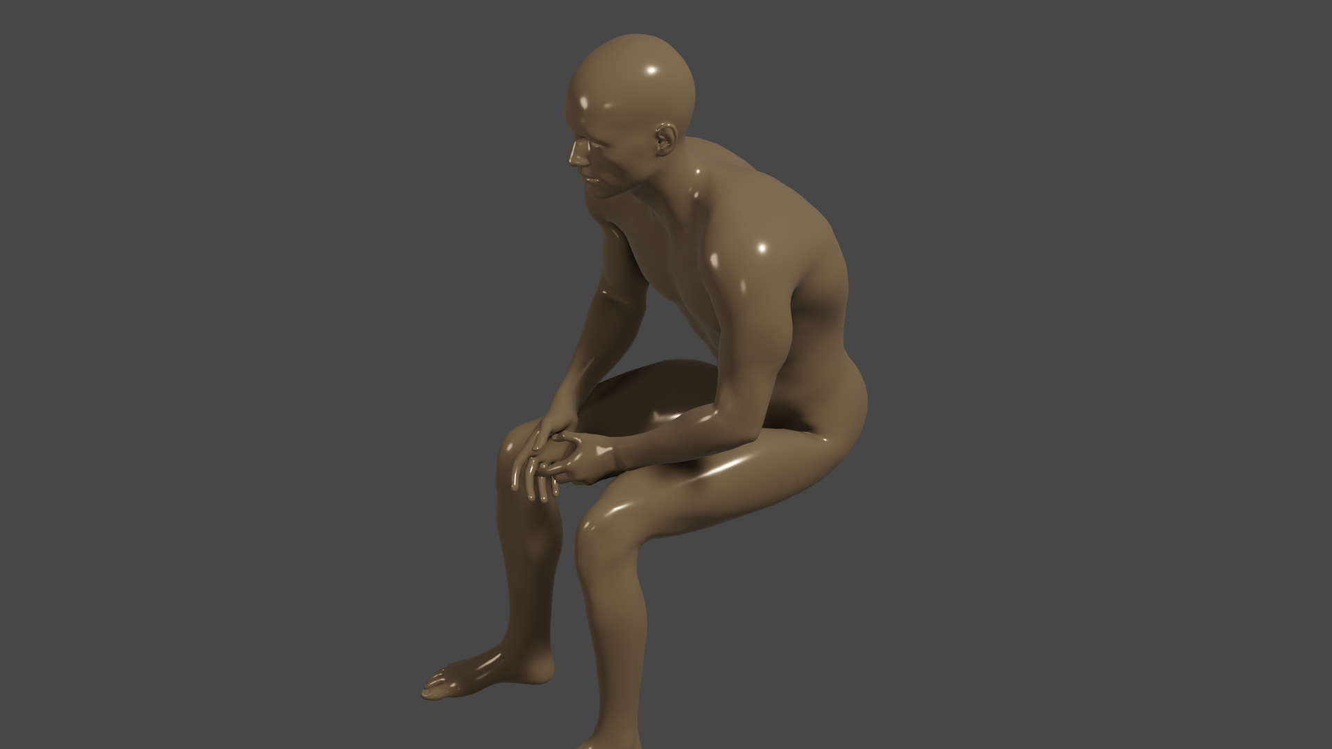 Miniatura 2 do modelo 3D man sitting