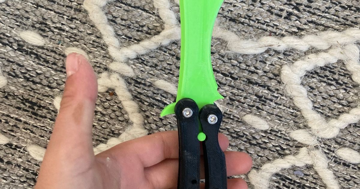 Simple CSGO butterfly knife by Rex Download free STL model