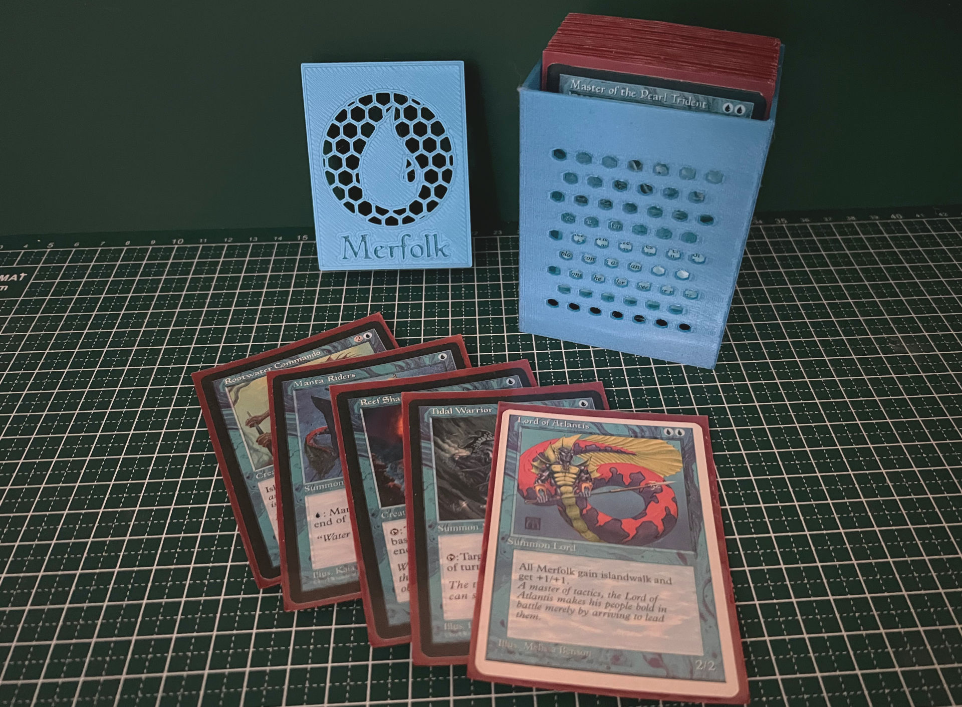 Magic the Gathering Blue Merfolk deck box