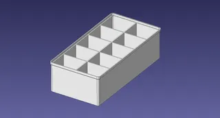 2x4 units, full height, 2x5 grid Stackable Insertbox
