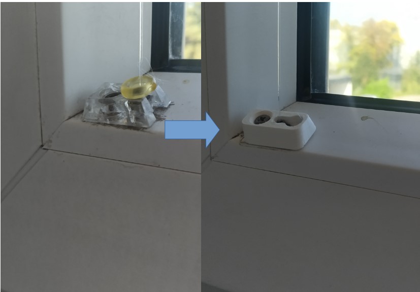 string holder for window shutter