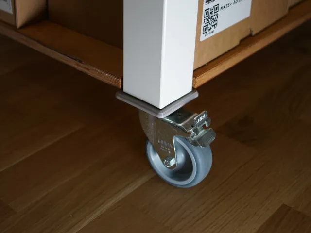 Castor Plate Cover (and Shelf Holder) for IKEA Lack Table