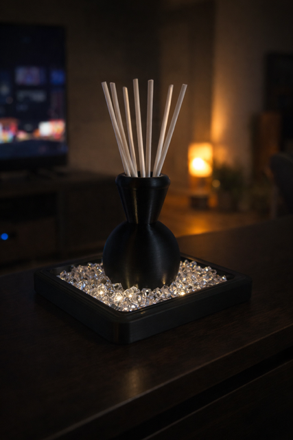 Elegant Diffuser with Crystal Tray
