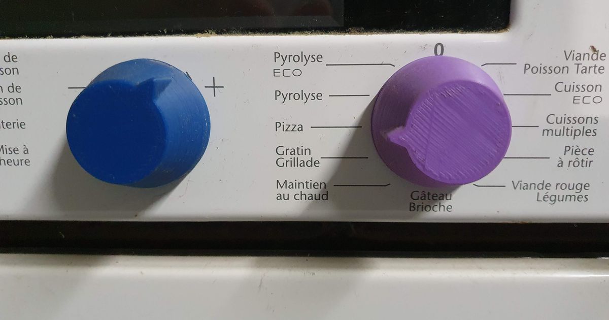 Oven button replacement by Pendragoo Download free STL model