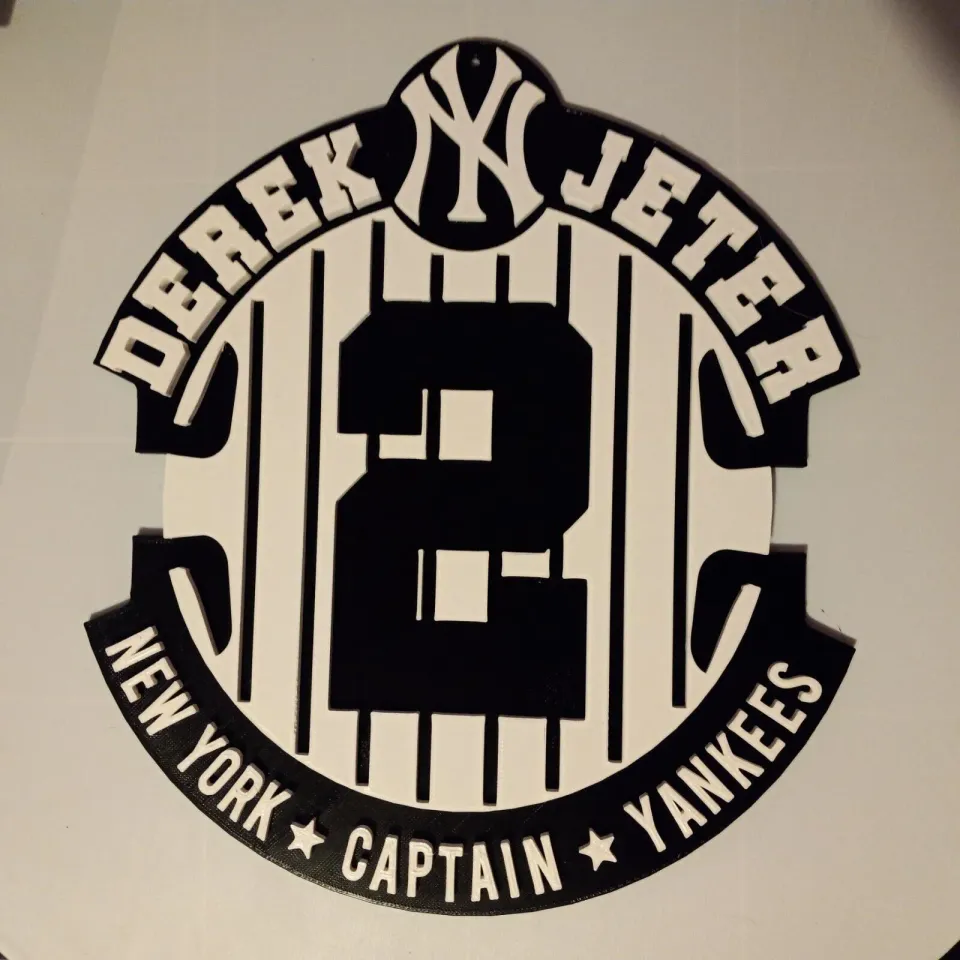 Derek Jeter 2D Plaque NY Yankees by Spencer-3D | Download free STL ...