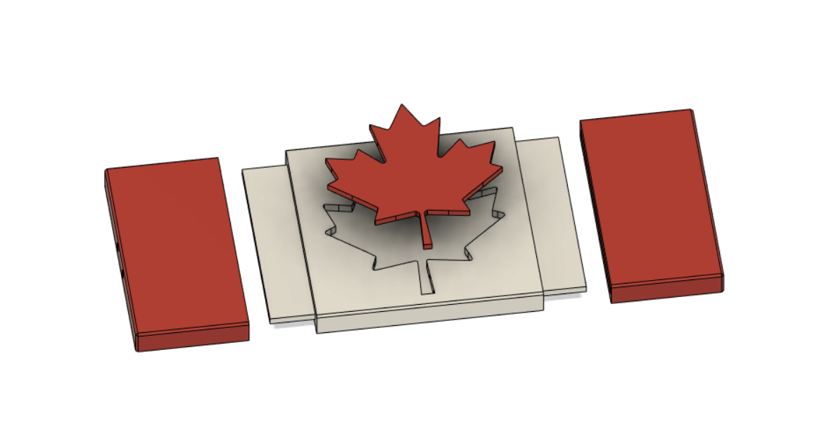 Canadian Flag Keychain/Key Tag