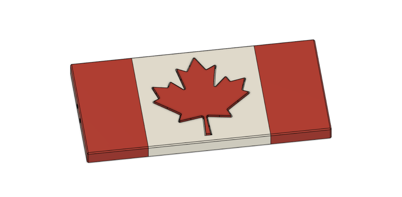 Canadian Flag Keychain/Key Tag by JMoto84 Download free STL model