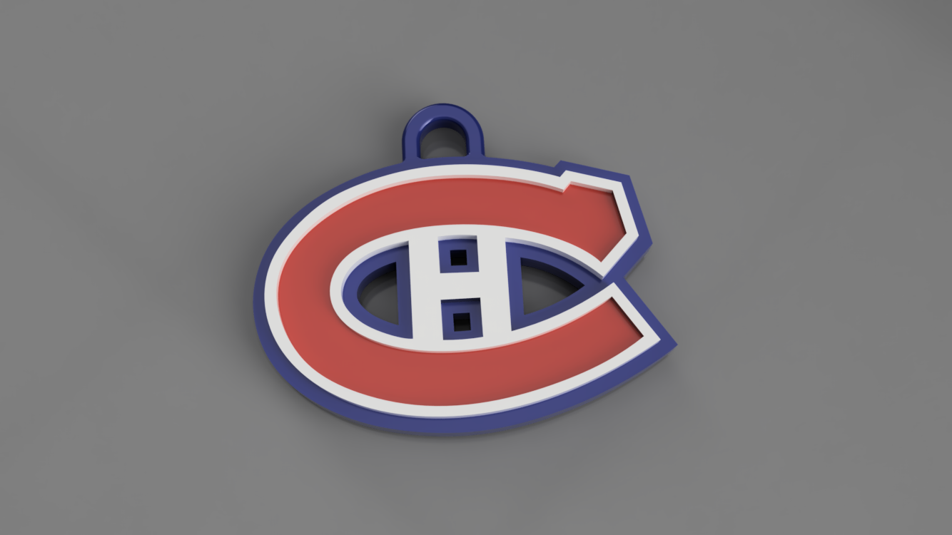 Montreal Canadiens Keychain by steveearn Download free STL model