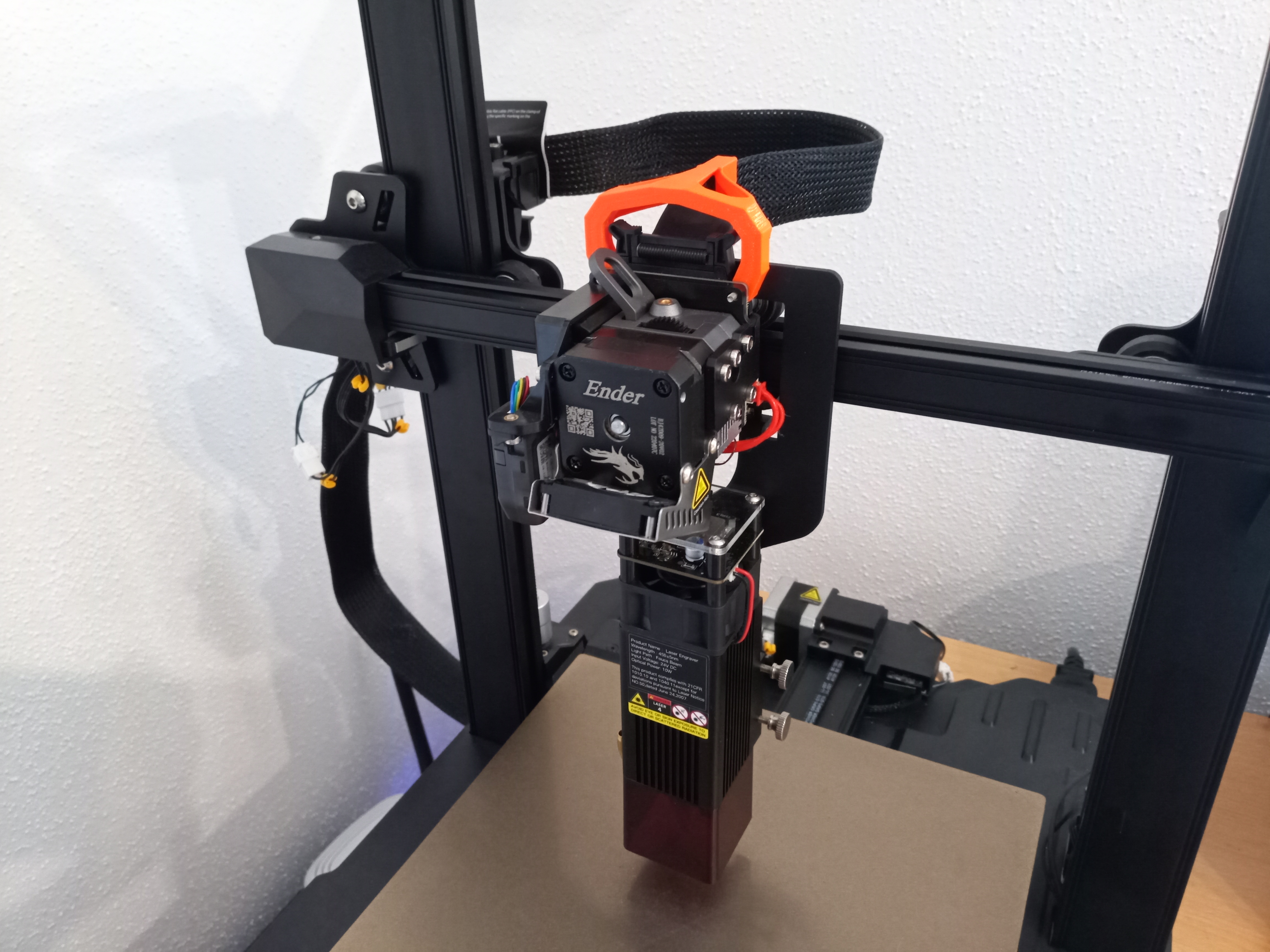 Ender 3 S1 cable holder/guide, Pro, laser modul by Bananenminister, Download free STL model