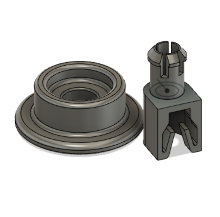 Dishwasher wheel and axle mount by steve-earn | Download free STL model ...