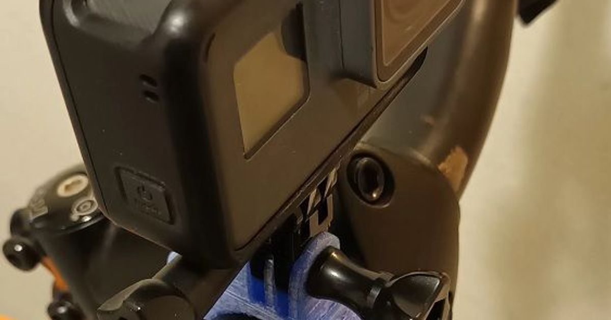 bicycle handlebar gopro support by aRGiRob Download free STL model