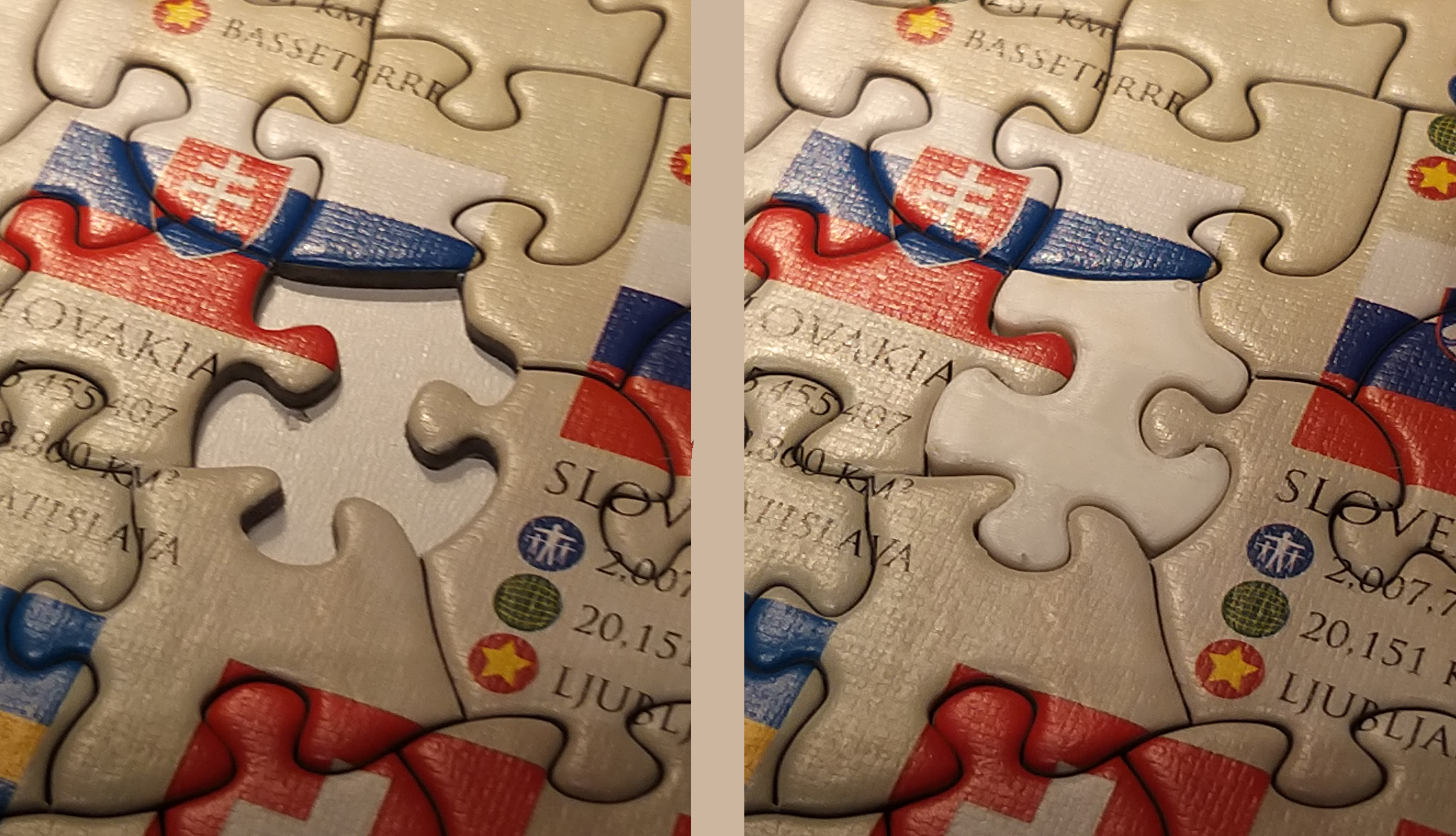 Make the missing piece of the puzzle.