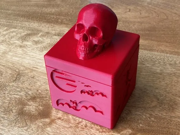 Halloween Box with Skull Lid