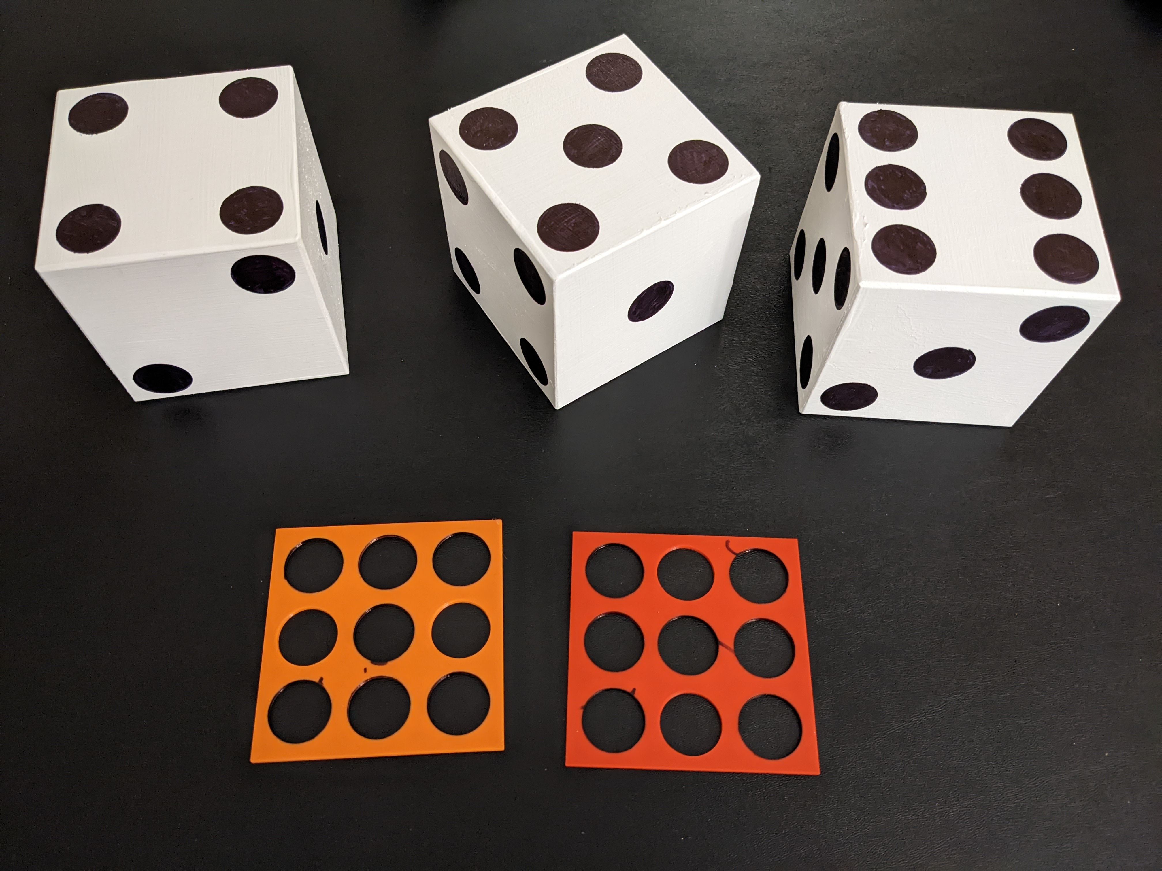 D6 Dice Face Pips Stencil