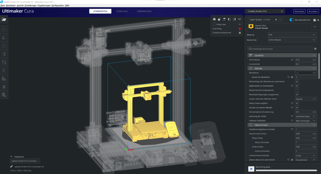 Ender 3 V2 Cura Upgrade (E3V2 digital Buildplate)