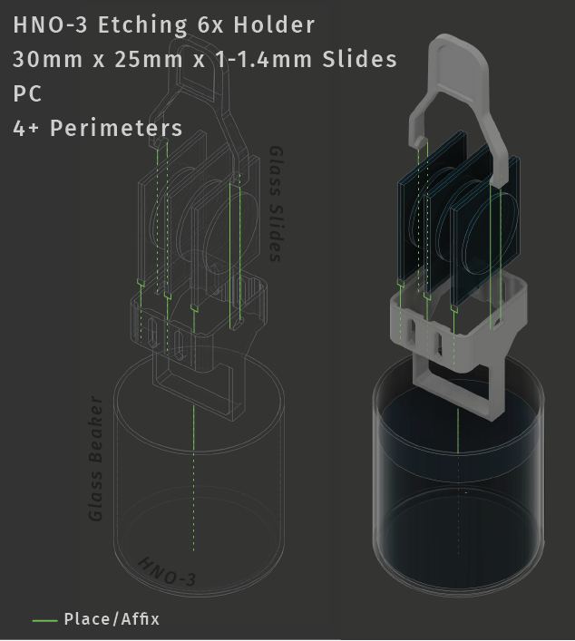 Holder for apatite fission track etching
