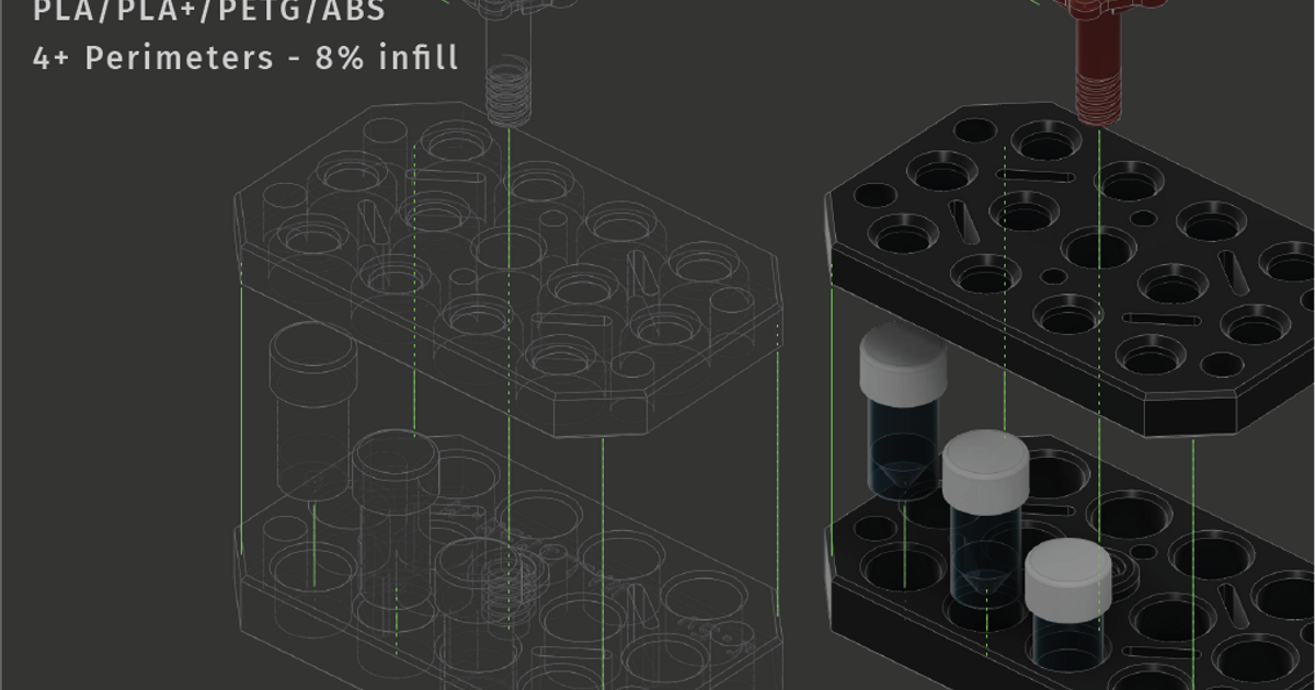 Vial holder securely hold 12 sample vials by Malcolm Download free